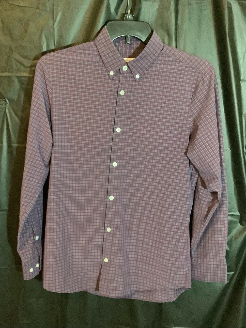 Mizzen+Main Leeward red blue trim fit Plaid Button-Down Shirt